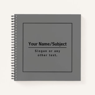 Ihr Firmenname oder Ihre Marke usw. Dunkelgrau und Notizbuch