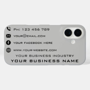 Ihr Firmenname Text Info iPhone-Hülle iPhone 16 Hülle