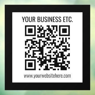Ihr Firmenname und Ihr bearbeitbarer QR-Code Fensteraufkleber