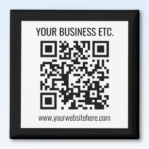 Ihr Firmenname und Ihr bearbeitbarer QR-Code Magnet