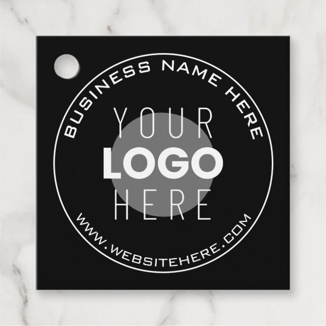 Ihr Firmenname, Website + hochgeladenes Bild Geschenkanhänger (Vorderseite)