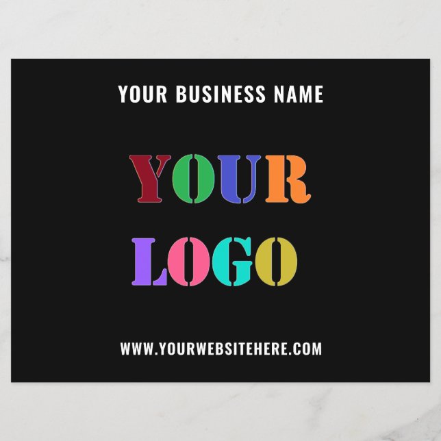 Ihr Flyer für Werbeaktionen für Logos wählt Farben (Hinten)