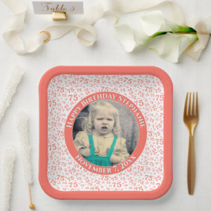 Ihr Foto 75 Muster für zufällige Nummern Korallen/ Pappteller
