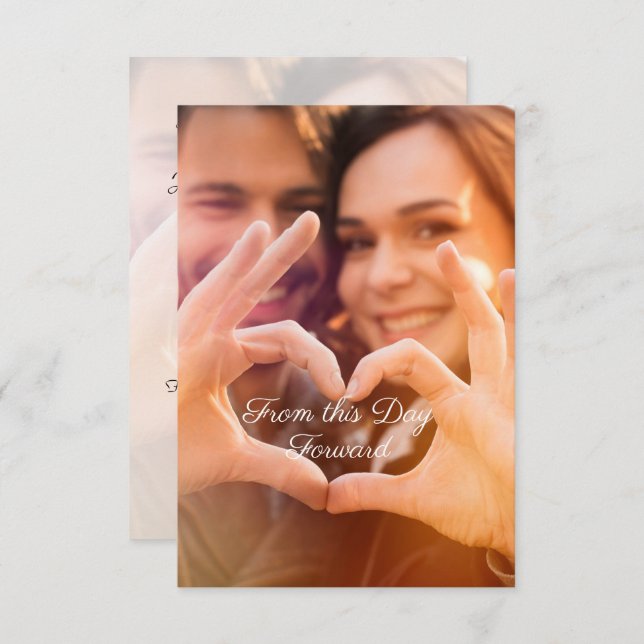 Ihr Foto| Ab diesem Tag Einladung (Vorne/Hinten)