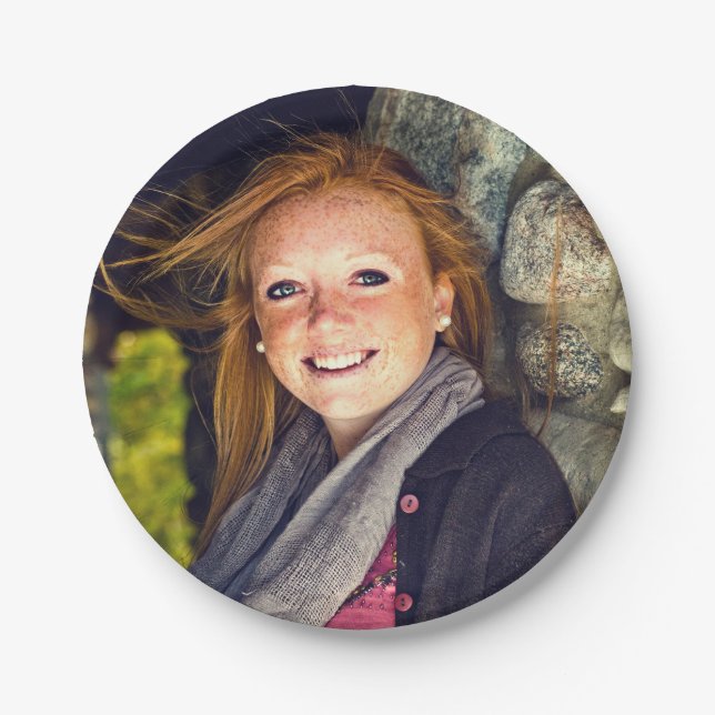 Ihr Foto-Abschluss, Familie, Baby, Haustier usw. Pappteller (Vorderseite)