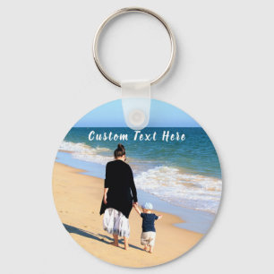Ihr Foto aKeychain mit benutzerdefiniertem Text Schlüsselanhänger