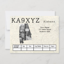 Ihr Foto Alabama geformt Cutout Custom QSL Postkarte