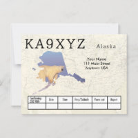 Ihr Foto Alaska geformt Cutout Custom QSL