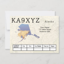 Ihr Foto Alaska geformt Cutout Custom QSL