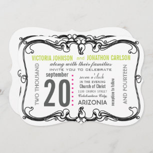 Ihr Foto Art Deco Moderne Hochzeiten laden ein Einladung