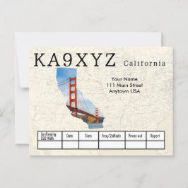 Ihr Foto California geformt Cutout Custom QSL Postkarte