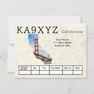 Ihr Foto California geformt Cutout Custom QSL Postkarte