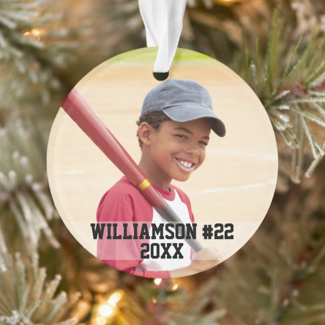 Ihr Foto Custom Baseball oder Ihr Sport Ornament (Baum)