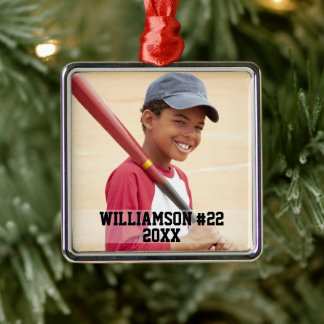 Ihr Foto Custom Baseball oder Ihr Sport Ornament Aus Metall