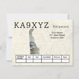 Ihr Foto Delaware Shaped Cutout Custom QSL Postkarte