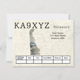 Ihr Foto Delaware Shaped Cutout Custom QSL Postkarte