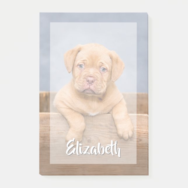 Ihr Foto Einfache Überblendung eines modernen weiß Post-it Klebezettel (Vorderseite)