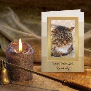 Ihr Foto Elegante Gold gestreifte Cat Sympathy Car Karte