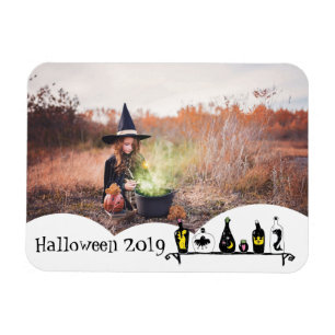 Ihr Foto Erinnerungen niedlichen Hexenwerk Hallowe Magnet