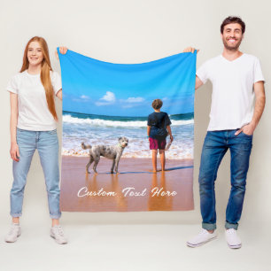 Ihr Foto Fleece Blanka mit einem benutzerdefiniert