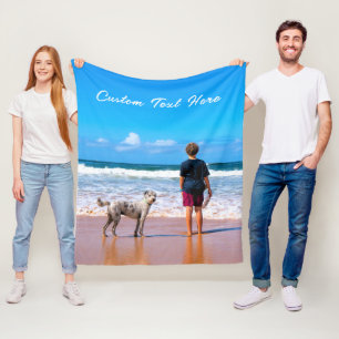 Ihr Foto Fleece Blankon mit benutzerdefiniertem Te