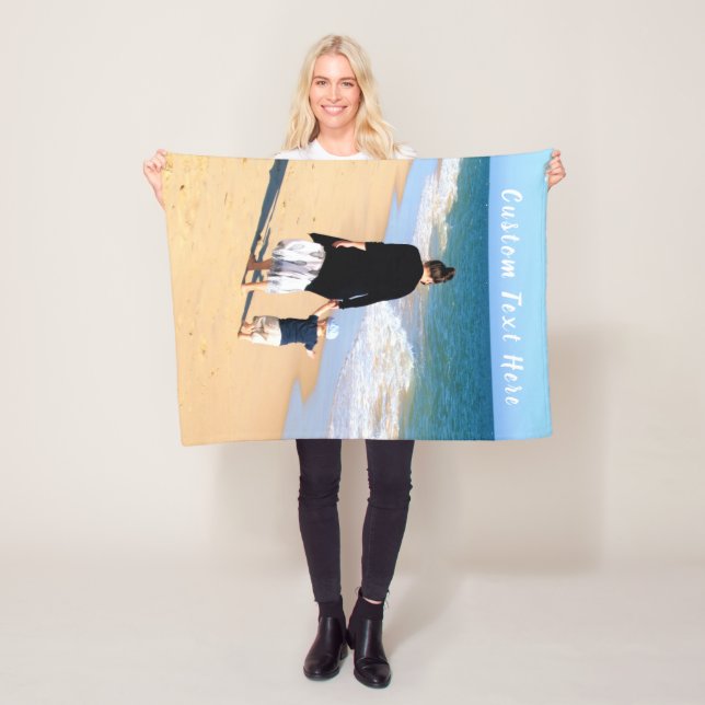 Ihr Foto Fleece Blankon mit individuellem Text (Beispiel)