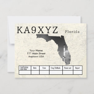 Ihr Foto Florida Shaped Cutout Custom QSL Postkarte
