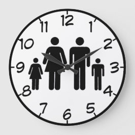 Ihr Foto für Ihre Familie Große Wanduhr