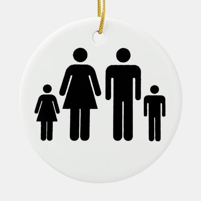 Ihr Foto für Ihre Familie Keramik Ornament (Vorne)
