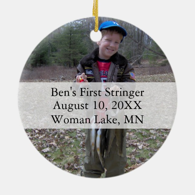 Ihr Foto für Rekordfische Keramik Ornament (Hinten)