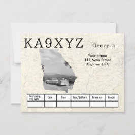 Ihr Foto Georgia geformt Cutout Custom QSL Postkarte
