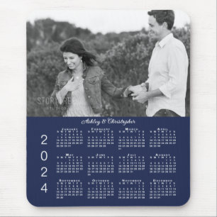 Ihr Foto heißt Navy Blue 2024 Calendar Mousepad