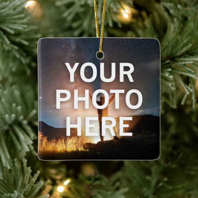 Ihr Foto hier Keramikornament (Baum)
