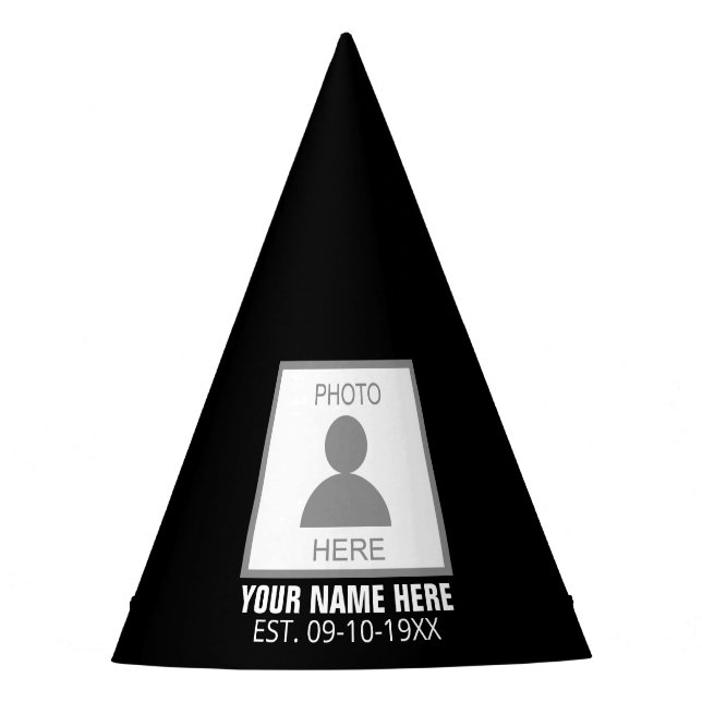 Ihr Foto hier Name und Alter Partyhütchen (Vorderseite)