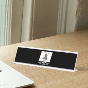 Ihr Foto hier Name und Alter Schreibtischnamensplakette