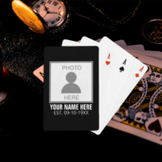 Ihr Foto hier Name und Alter Spielkarten
