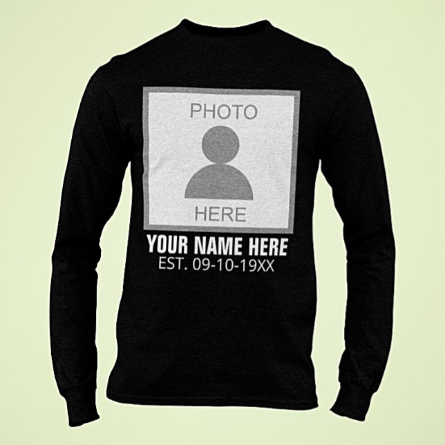 Ihr Foto hier Name und Alter T-Shirt (Von Creator hochgeladen)