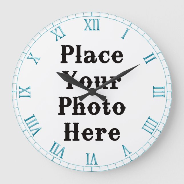 Ihr Foto hier Wall Clock Große Wanduhr (Vorderseite)