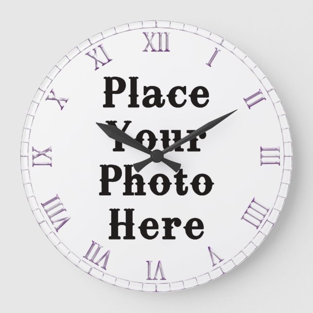 Ihr Foto hier Wall Clock Große Wanduhr (Vorderseite)