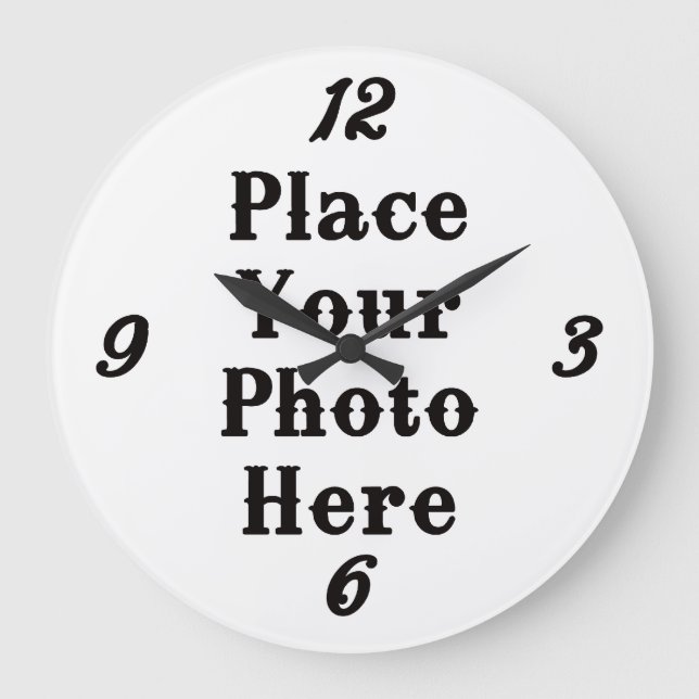 Ihr Foto hier Wall Clock Große Wanduhr (Vorderseite)