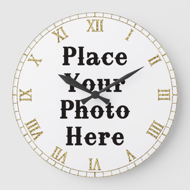 Ihr Foto hier Wall Clock Große Wanduhr (Vorderseite)