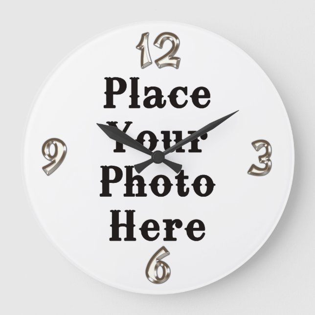 Ihr Foto hier Wall Clock Große Wanduhr (Vorderseite)