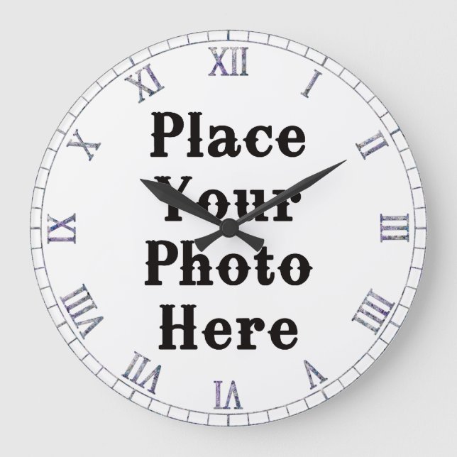 Ihr Foto hier Wall Clock Große Wanduhr (Vorderseite)