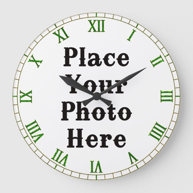 Ihr Foto hier Wall Clock Große Wanduhr (Vorderseite)
