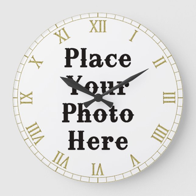 Ihr Foto hier Wall Clock Große Wanduhr (Vorderseite)