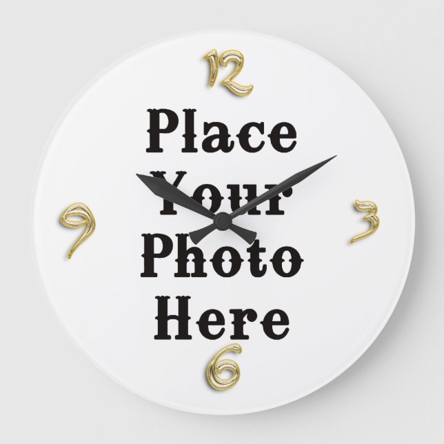 Ihr Foto hier Wall Clock Große Wanduhr (Vorderseite)