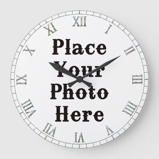 Ihr Foto hier Wall Clock Große Wanduhr (Vorderseite)