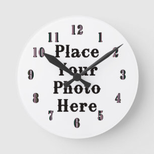 Ihr Foto hier Wall Clock Runde Wanduhr