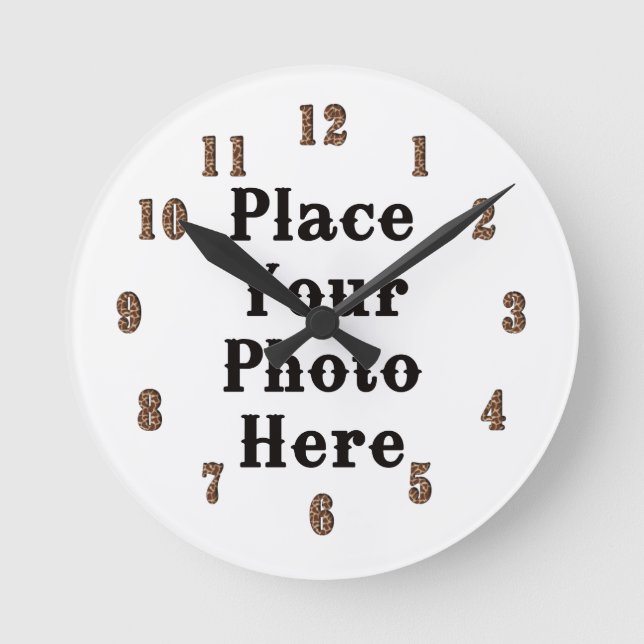 Ihr Foto hier Wall Clock Runde Wanduhr (Vorderseite)