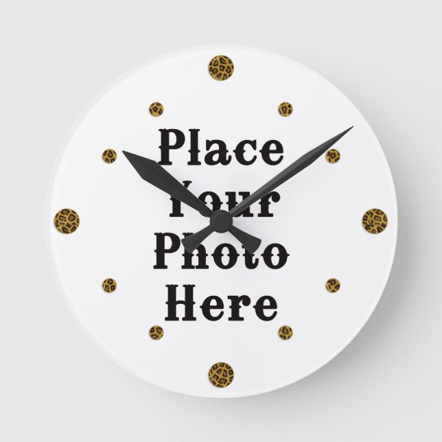 Ihr Foto hier Wall Clock Runde Wanduhr (Vorderseite)